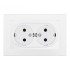 Розетка двойная с/з и шторками Arte Milano SET06-double-40-2 white