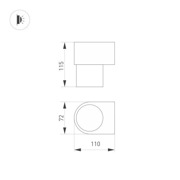 Настенный светильник Arlight SP-Spicy-Wall-S115x72-6W Day4000 033581 Настенный светильник Arlight SP-Spicy-Wall-S115x72-6W Day4000 033581