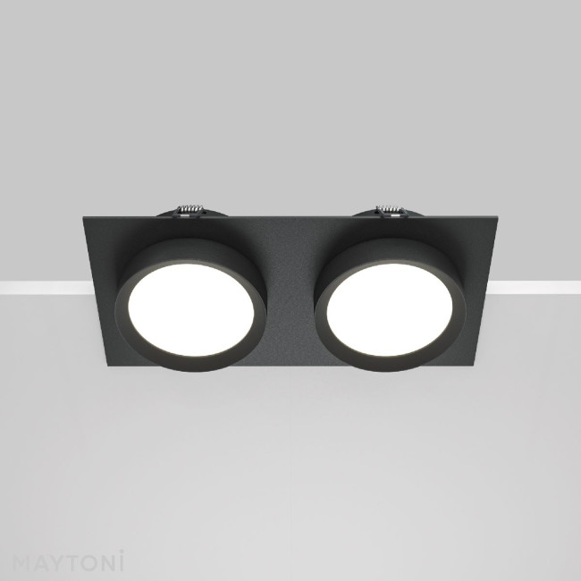 Встраиваемый светильник Maytoni Hoop DL086-02-GX53-SQ-B
