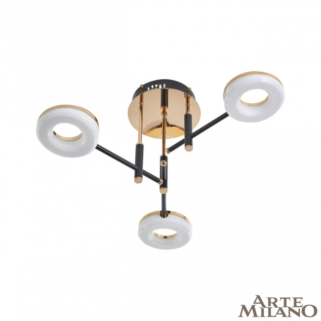 Потолочная люстра Arte Milano Ferrara 272999/3 BK/GD Потолочная люстра Arte Milano Ferrara 272999/3 BK/GD