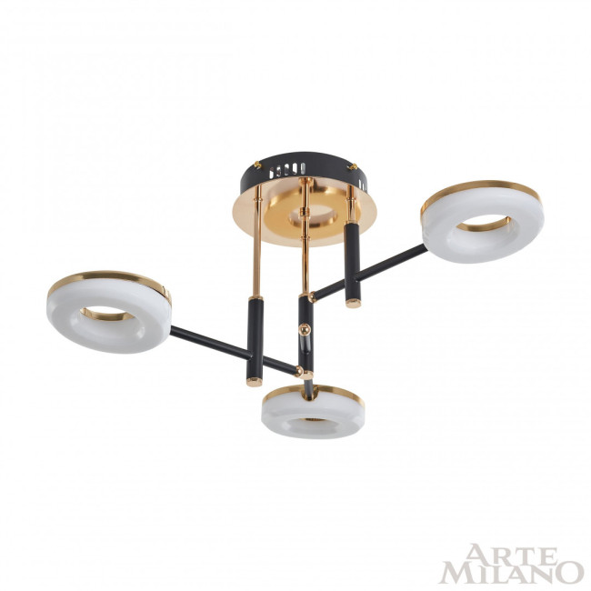 Потолочная люстра Arte Milano Ferrara 272999/3 BK/GD Потолочная люстра Arte Milano Ferrara 272999/3 BK/GD