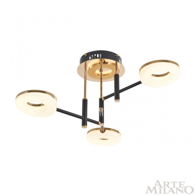 Потолочная люстра Arte Milano Ferrara 272999/3 BK/GD Потолочная люстра Arte Milano Ferrara 272999/3 BK/GD