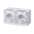 Розетка 2-ая с/з со шт., 16А 250B IP54 Systeme Electric AtlasDesign Profi54 ATN540126 Розетка 2-ая с/з со шт., 16А 250B IP54 Systeme Electric AtlasDesign Profi54 ATN540126
