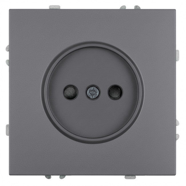 Розетка 1-местная с з/ш б/з (механизм) СЗК Stekker Эмили 250В 16А RST16-5109-10ZK платиново-серый soft touch 50242 Розетка 1-местная с з/ш б/з (механизм) СЗК Stekker Эмили 250В 16А RST16-5109-10ZK платиново-серый soft touch 50242