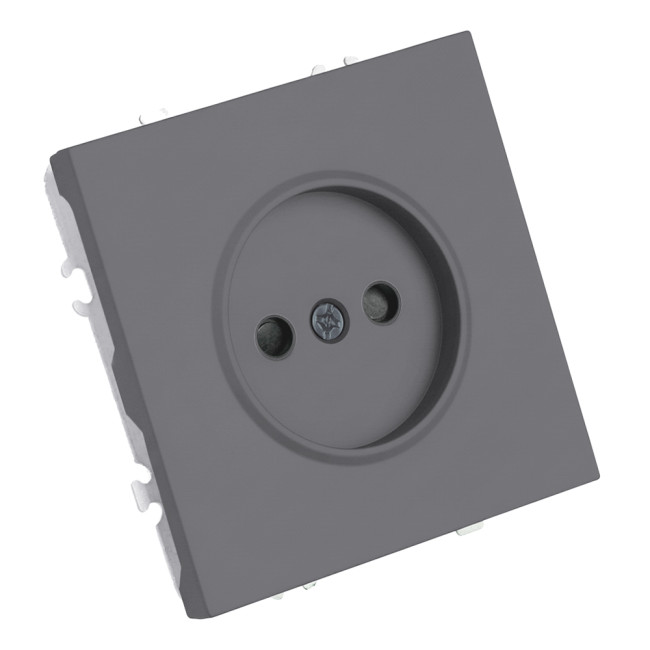 Розетка 1-местная с з/ш б/з (механизм) СЗК Stekker Эмили 250В 16А RST16-5109-10ZK платиново-серый soft touch 50242 Розетка 1-местная с з/ш б/з (механизм) СЗК Stekker Эмили 250В 16А RST16-5109-10ZK платиново-серый soft touch 50242