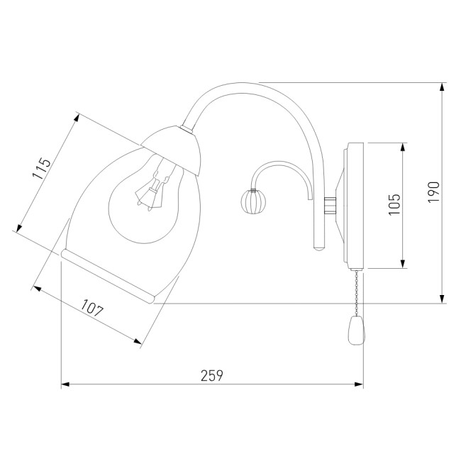Бра Eurosvet 30026/1 античная бронза Бра Eurosvet 30026/1 античная бронза