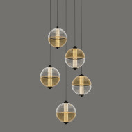 Подвесной светильник MD24022079-5A black/amber Подвесной светильник MD24022079-5A black/amber