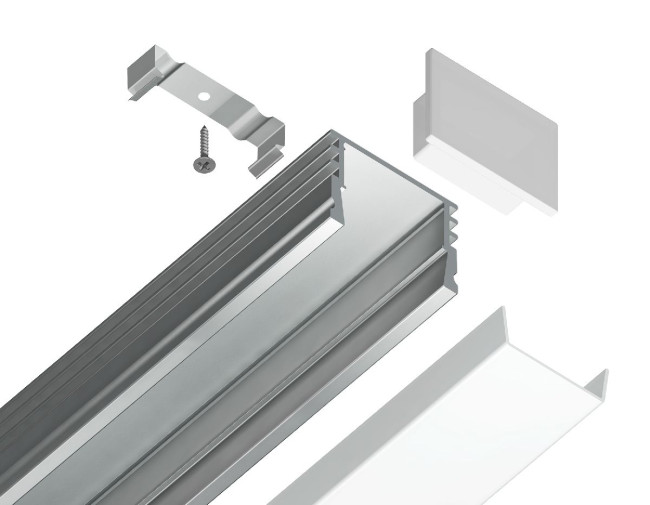 Алюминиевый накладной профиль Ambrella Light Alum Profile GP1750AL Алюминиевый накладной профиль Ambrella Light Alum Profile GP1750AL