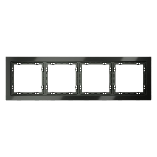 Рамка на 4 поста Voltum S70 VLS110406 (титан, стекло) Рамка на 4 поста Voltum S70 VLS110406 (титан, стекло)