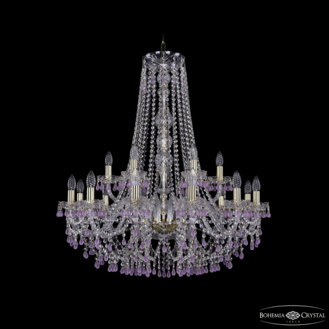 Подвесная люстра Bohemia Ivele Crystal 1410/12+6/300/h-95 G V7010