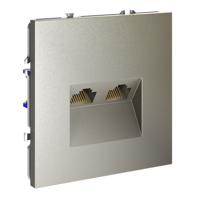 Розетка компьютерная двойная Voltum S70 VLS060204 (шелк) Розетка компьютерная двойная Voltum S70 VLS060204 (шелк)