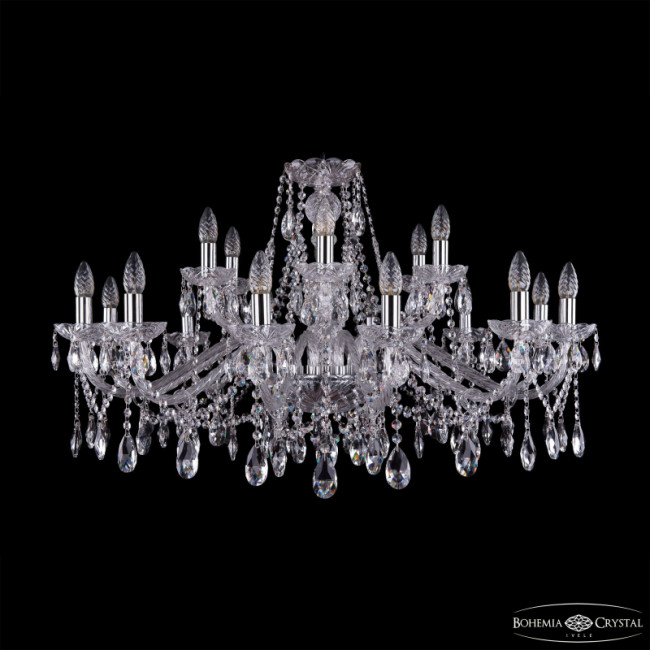Подвесная люстра Bohemia Ivele Crystal 1413/12+6/360 Ni