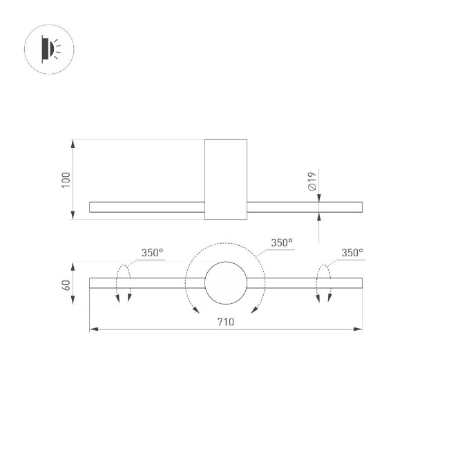 Накладной светильник Arlight SP-PICASO-M-TURN-L700-12W Day4000 (GD, 100 deg, 230V) 037346(1) Накладной светильник Arlight SP-PICASO-M-TURN-L700-12W Day4000 (GD, 100 deg, 230V) 037346(1)