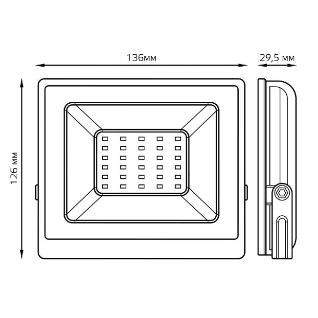 Прожектор светодиодный Gauss Elementary 30W 3000К 613527130 Прожектор светодиодный Gauss Elementary 30W 3000К 613527130