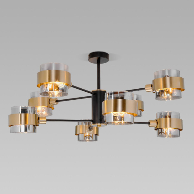 Люстра на штанге Eurosvet Arcada 70127/8 черный/дымчатый a060653