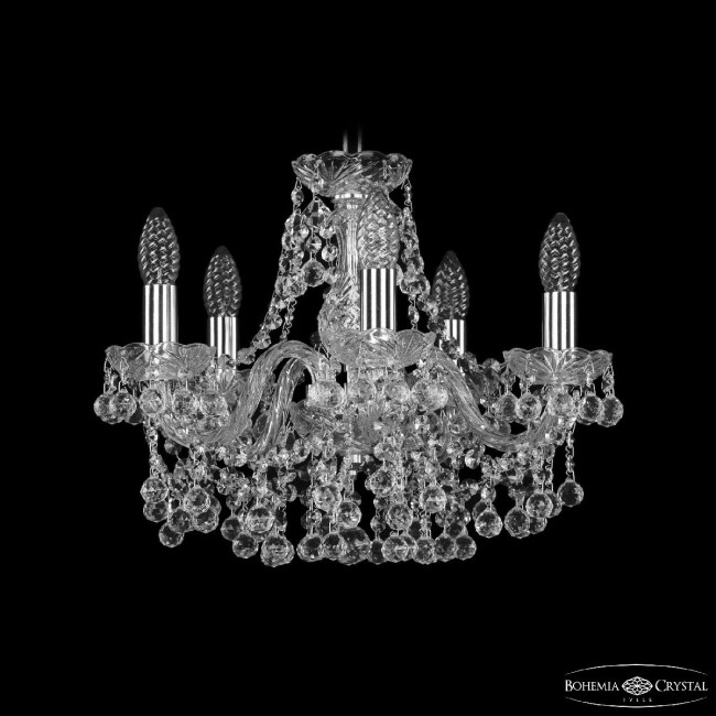 Подвесная люстра Bohemia Ivele Crystal 1409/5/141 Ni Подвесная люстра Bohemia Ivele Crystal 1409/5/141 Ni