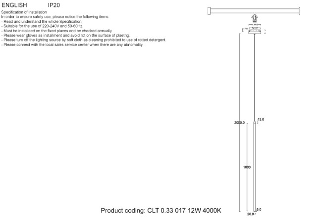 Трековый магнитный светильник Crystal Lux CLT 0.33 017 12W BL 4000K