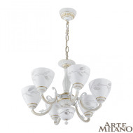 Подвесная люстра Arte Milano 343659/6 WT+G Подвесная люстра Arte Milano 343659/6 WT+G