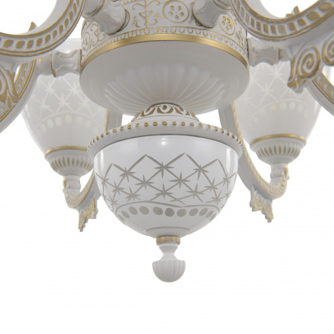 Подвесная люстра Arte Milano 343837/6 WT+G Подвесная люстра Arte Milano 343837/6 WT+G