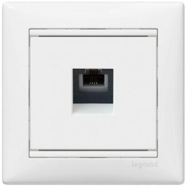 Розетка телефонная RJ11 Legrand Valena белая 774438 Розетка телефонная RJ11 Legrand Valena белая 774438