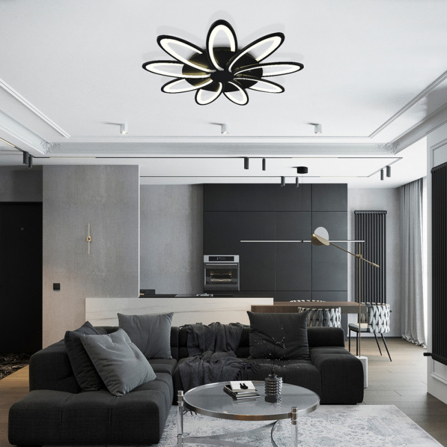 Потолочная люстра Natali Kovaltseva Holder HIGH-TECH LED LAMPS 82009 BLACK