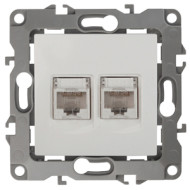 Розетка информационная двойная 2XRJ45 Эра 12-3108-01 Б0014729