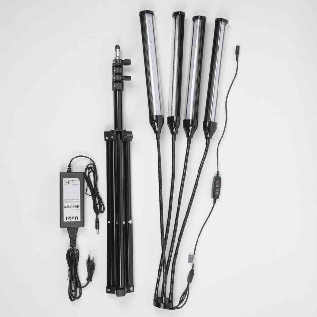 Светодиодный светильник для растений Uniel Minigarden ULT-P32-36W/SPLE/TM/40 IP40 Black Quad UL-00008905 Светодиодный светильник для растений Uniel Minigarden ULT-P32-36W/SPLE/TM/40 IP40 Black Quad UL-00008905