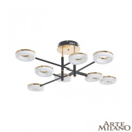 Потолочная светильник Arte Milano Ferrara 272999/8 BK/GD Потолочная светильник Arte Milano Ferrara 272999/8 BK/GD