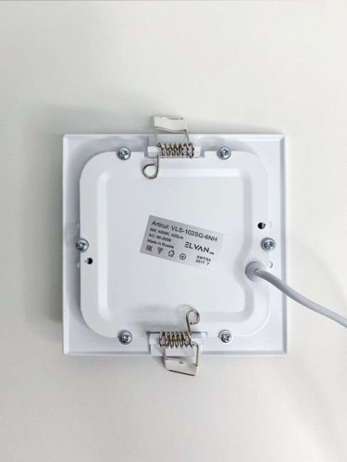 Встраиваемый светильник Elvan VLS-102SQ-6W-NH-Wh