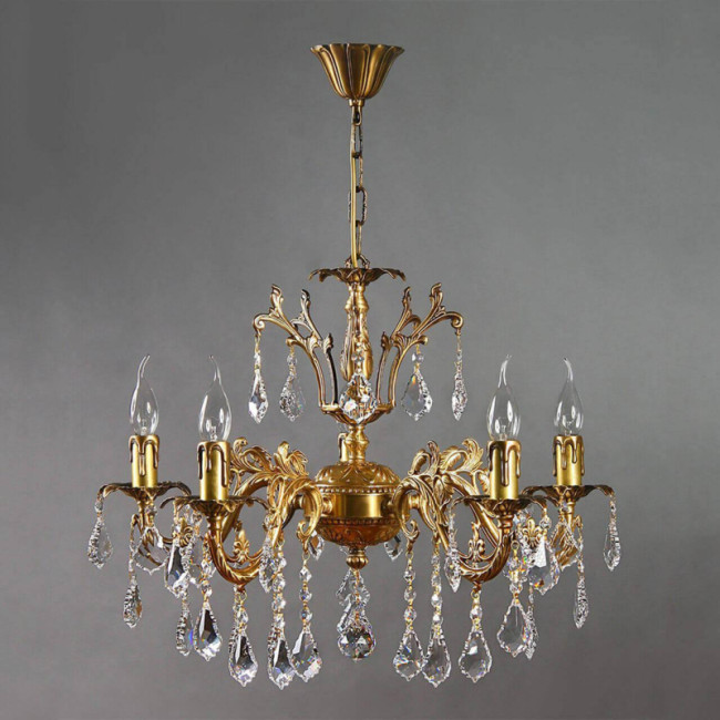 Подвесная люстра Ambiente Granada 2118/5 AB Leaf Crystal Подвесная люстра Ambiente Granada 2118/5 AB Leaf Crystal