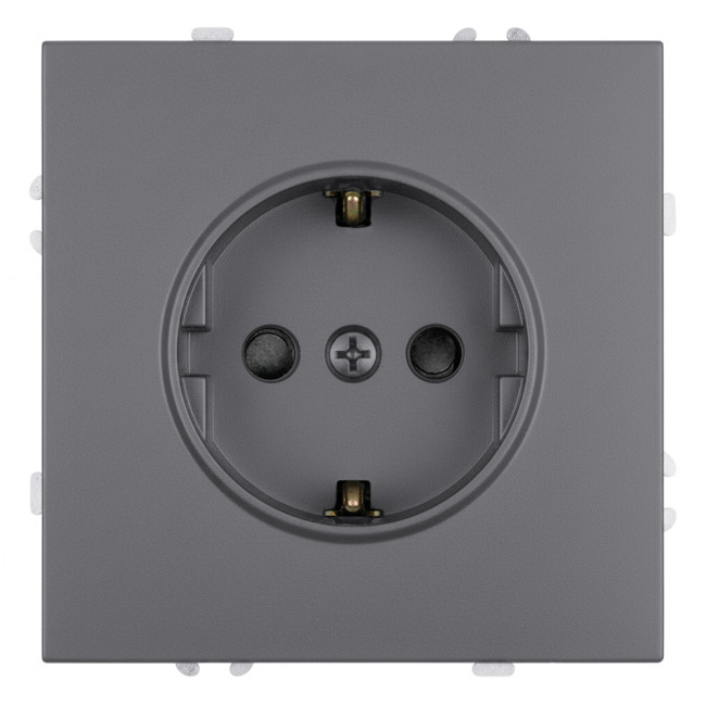 Розетка 1-местная с з/ш с/з (механизм) СЗК Stekker Эмили 250В 16А RST16-5110-10ZK платиново-серый soft touch 50243 Розетка 1-местная с з/ш с/з (механизм) СЗК Stekker Эмили 250В 16А RST16-5110-10ZK платиново-серый soft touch 50243