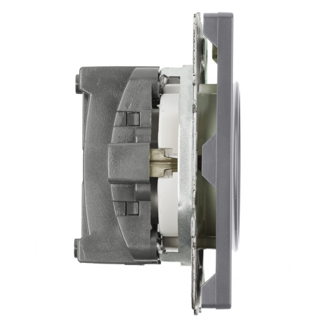 Розетка 1-местная с з/ш с/з (механизм) СЗК Stekker Эмили 250В 16А RST16-5110-10ZK платиново-серый soft touch 50243 Розетка 1-местная с з/ш с/з (механизм) СЗК Stekker Эмили 250В 16А RST16-5110-10ZK платиново-серый soft touch 50243