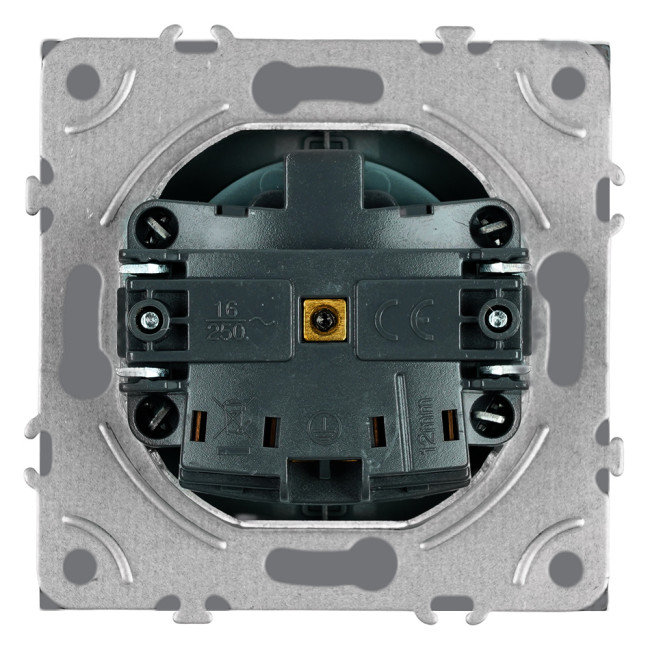 Розетка 1-местная с з/ш с/з (механизм) СЗК Stekker Эмили 250В 16А RST16-5110-10ZK платиново-серый soft touch 50243 Розетка 1-местная с з/ш с/з (механизм) СЗК Stekker Эмили 250В 16А RST16-5110-10ZK платиново-серый soft touch 50243