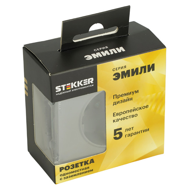 Розетка 1-местная с з/ш с/з (механизм) СЗК Stekker Эмили 250В 16А RST16-5110-10ZK платиново-серый soft touch 50243 Розетка 1-местная с з/ш с/з (механизм) СЗК Stekker Эмили 250В 16А RST16-5110-10ZK платиново-серый soft touch 50243