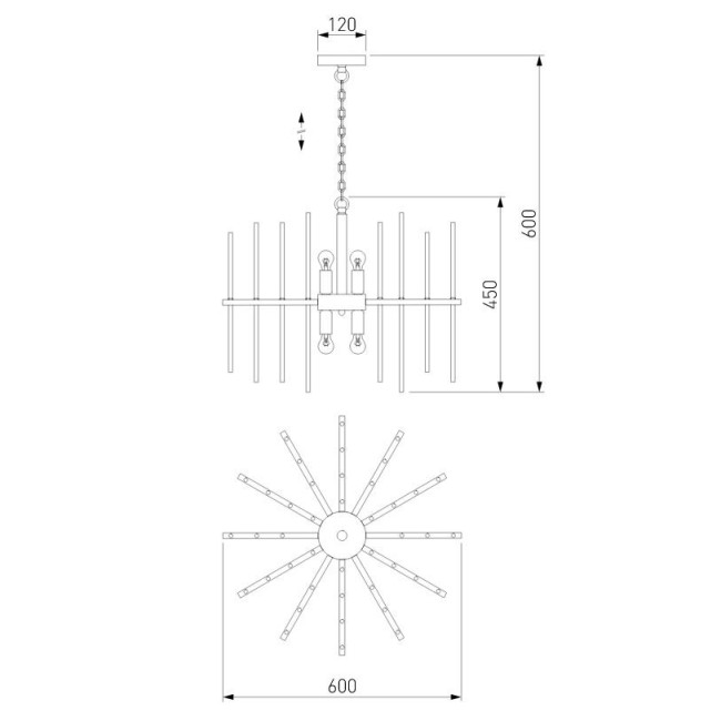 Подвесная люстра Bogates Allure 355/6 Smart Подвесная люстра Bogates Allure 355/6 Smart