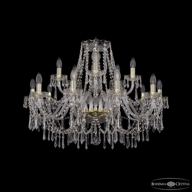 Подвесная люстра Bohemia Ivele Crystal 1403/10+5/300 G Подвесная люстра Bohemia Ivele Crystal 1403/10+5/300 G