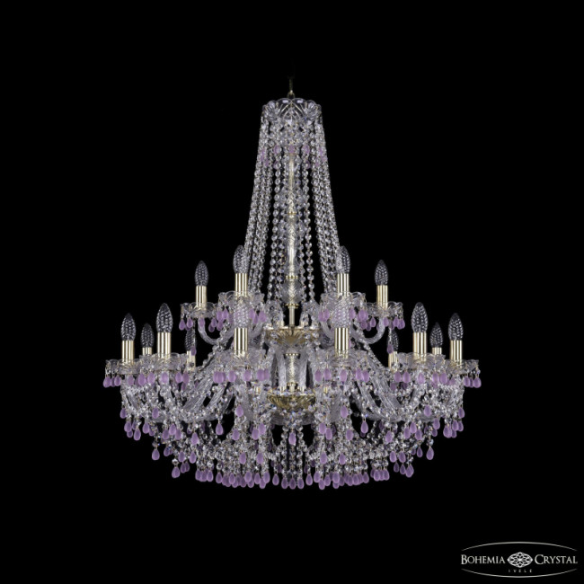 Подвесная люстра Bohemia Ivele Crystal 1410/12+6/300/h-95/2d G V7010