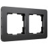 Рамка на 2 поста Werkel Platinum черный алюминий 4690389184451 W0022608 Рамка на 2 поста Werkel Platinum черный алюминий 4690389184451 W0022608