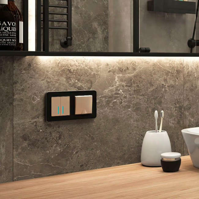 Рамка на 2 поста Werkel Platinum черный алюминий 4690389184451 W0022608 Рамка на 2 поста Werkel Platinum черный алюминий 4690389184451 W0022608