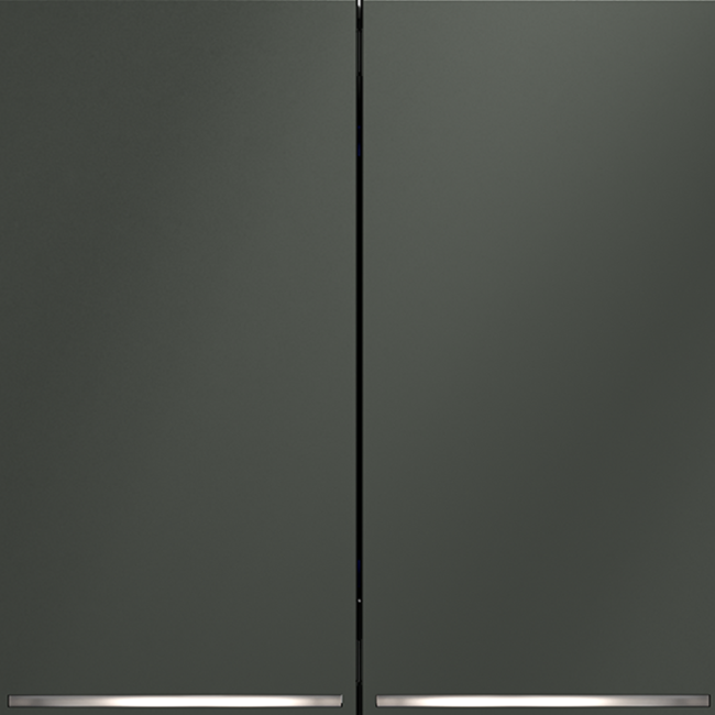 Выключатель двухклавишный с подсветкой Voltum S70 VLS020206 (титан)