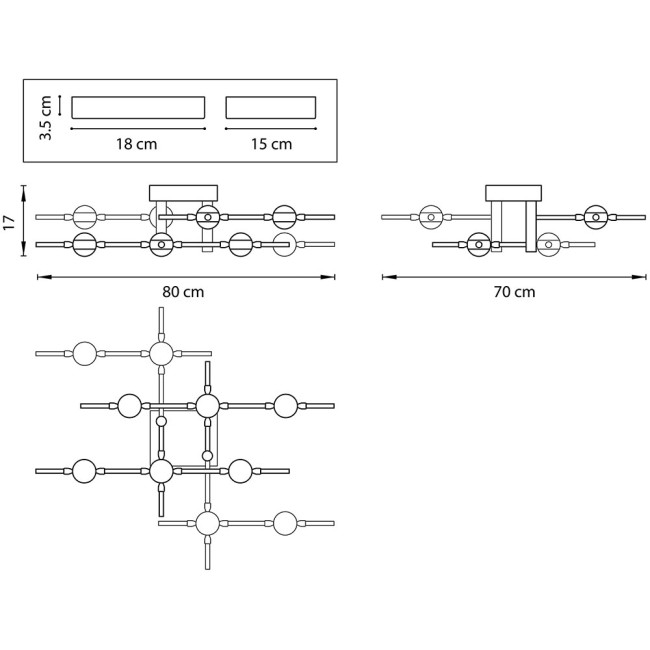 Потолочная люстра Lightstar Bergamo 745147 Потолочная люстра Lightstar Bergamo 745147