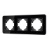 Рамка на 3 поста стеклянная Arlight FRM-OMALI-GS-3-BK 049697 Рамка на 3 поста стеклянная Arlight FRM-OMALI-GS-3-BK 049697