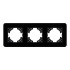 Рамка на 3 поста стеклянная Arlight FRM-OMALI-GS-3-BK 049697 Рамка на 3 поста стеклянная Arlight FRM-OMALI-GS-3-BK 049697