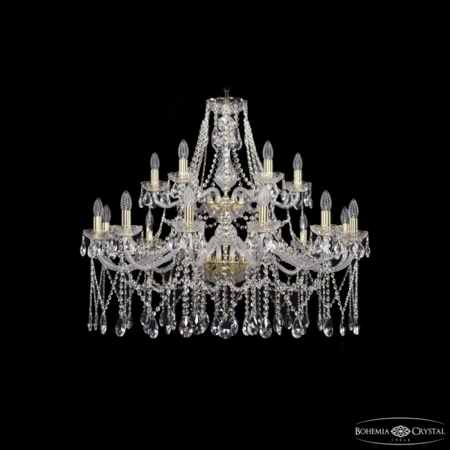 Подвесная люстра Bohemia Ivele Crystal 1413/12+6/360/2d G