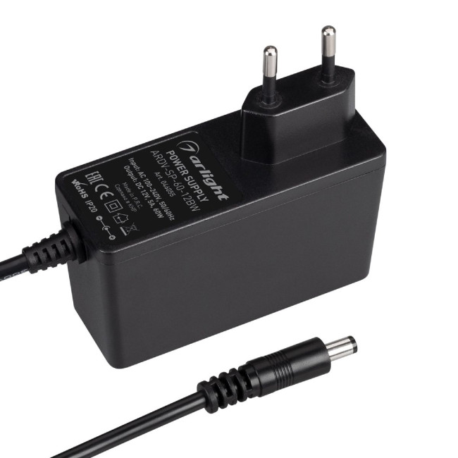 Блок питания Arlight ARDV-SP-60-12BW (12V, 5A, 60W) 046055 Блок питания Arlight ARDV-SP-60-12BW (12V, 5A, 60W) 046055