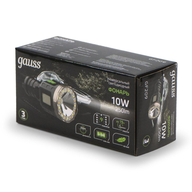 Фонарь ручной Gauss GF209 Фонарь ручной Gauss GF209