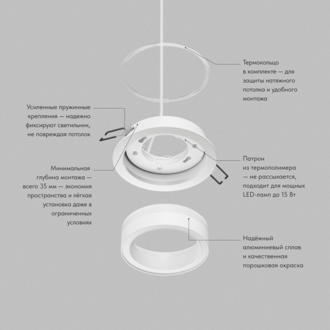 Встраиваемый светильник Denkirs Glow DK-DH2010-WH Встраиваемый светильник Denkirs Glow DK-DH2010-WH