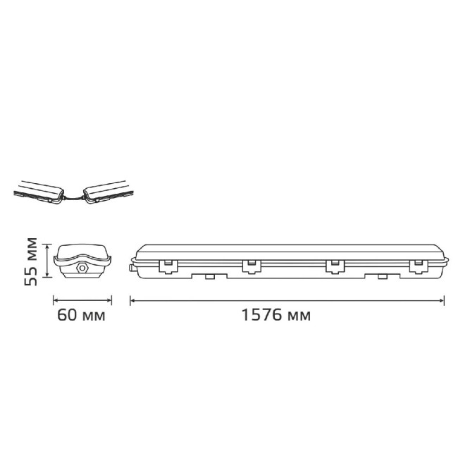Линейный потолочный светильник Gauss СПП 909437115 Линейный потолочный светильник Gauss СПП 909437115