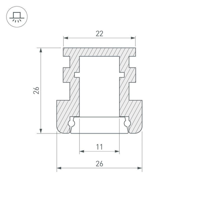 Профиль Arlight HR-F-2000 012091 Профиль Arlight HR-F-2000 012091