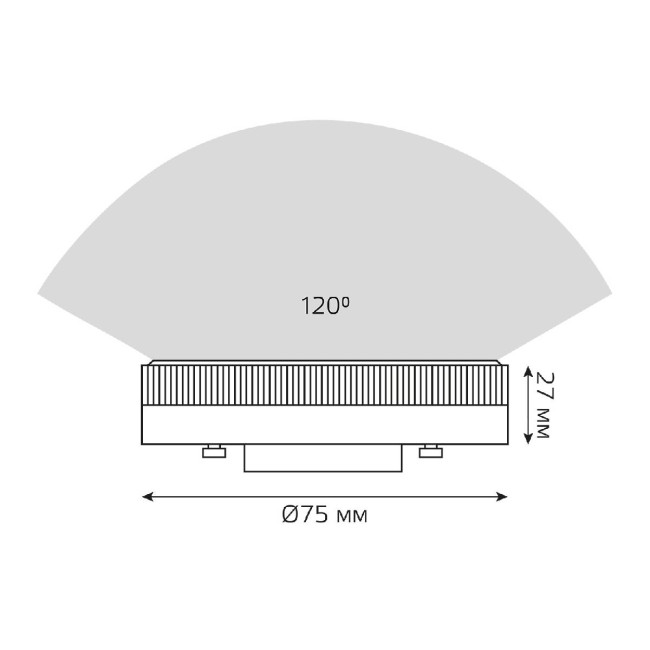 Лампа светодиодная диммируемая Gauss GX53 8W 4100K матовая 108408208-D Лампа светодиодная диммируемая Gauss GX53 8W 4100K матовая 108408208-D